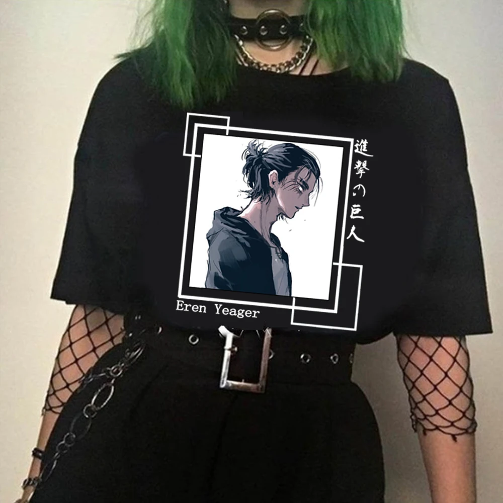 

Attack on Titan T Shirt Women Japan Anime Summer Top T-shirt Funny Eren Yeager Graphic Tshirt Unisex Cartoon Female