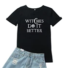 Женская футболка с надписью Do It Better, модная футболка с круглым вырезом, Женская Повседневная готическая одежда, Женская хлопчатобумажная рубашка