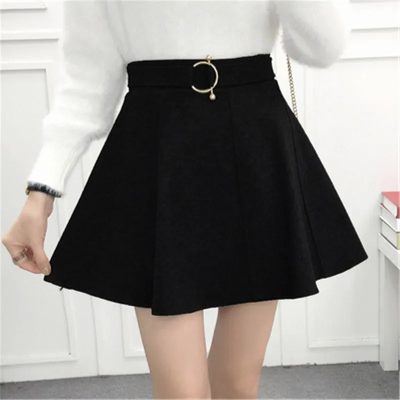 2018 осень зима корейский стиль плиссированная юбка плюс размер уличная Женская