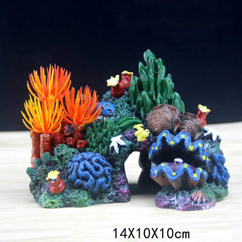 Аквариумный Ландшафтный набор для аквариума кораллового раковины каучуковая