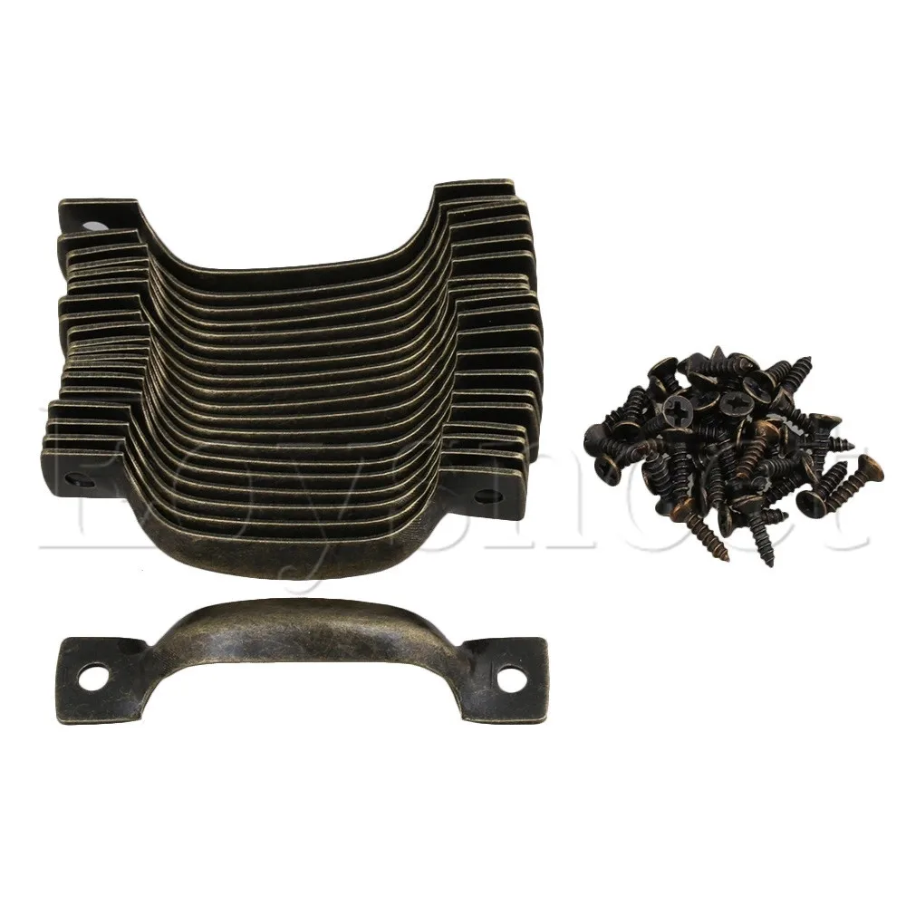 20 x шкатулка для ювелирных изделий дверной ящик мини изогнутая ручка бронзовая