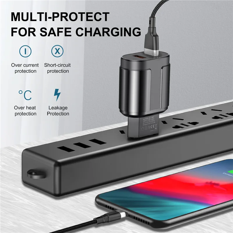 GTWIN Quick Charge EU/US Plug 2.4A двойной USB адаптер для быстрой зарядки настенное