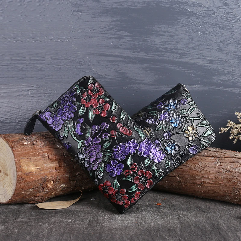 Симпатичные кошельки из натуральной кожи Женский винтажный кошелек для отдыха