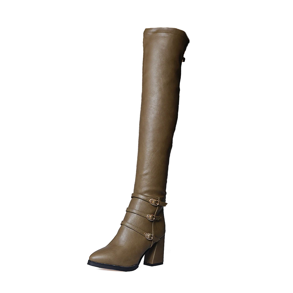 

Doratasia new large sizes 43 High Heels Elegant Office Lady Fashion Winter Over The Knee Boots Women Shoes