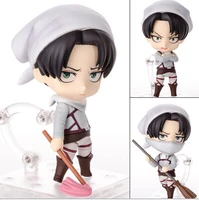 10cm attack on titan levi rivaille rival ackerman mobile cleaner action figure toys doll collection christmas gift