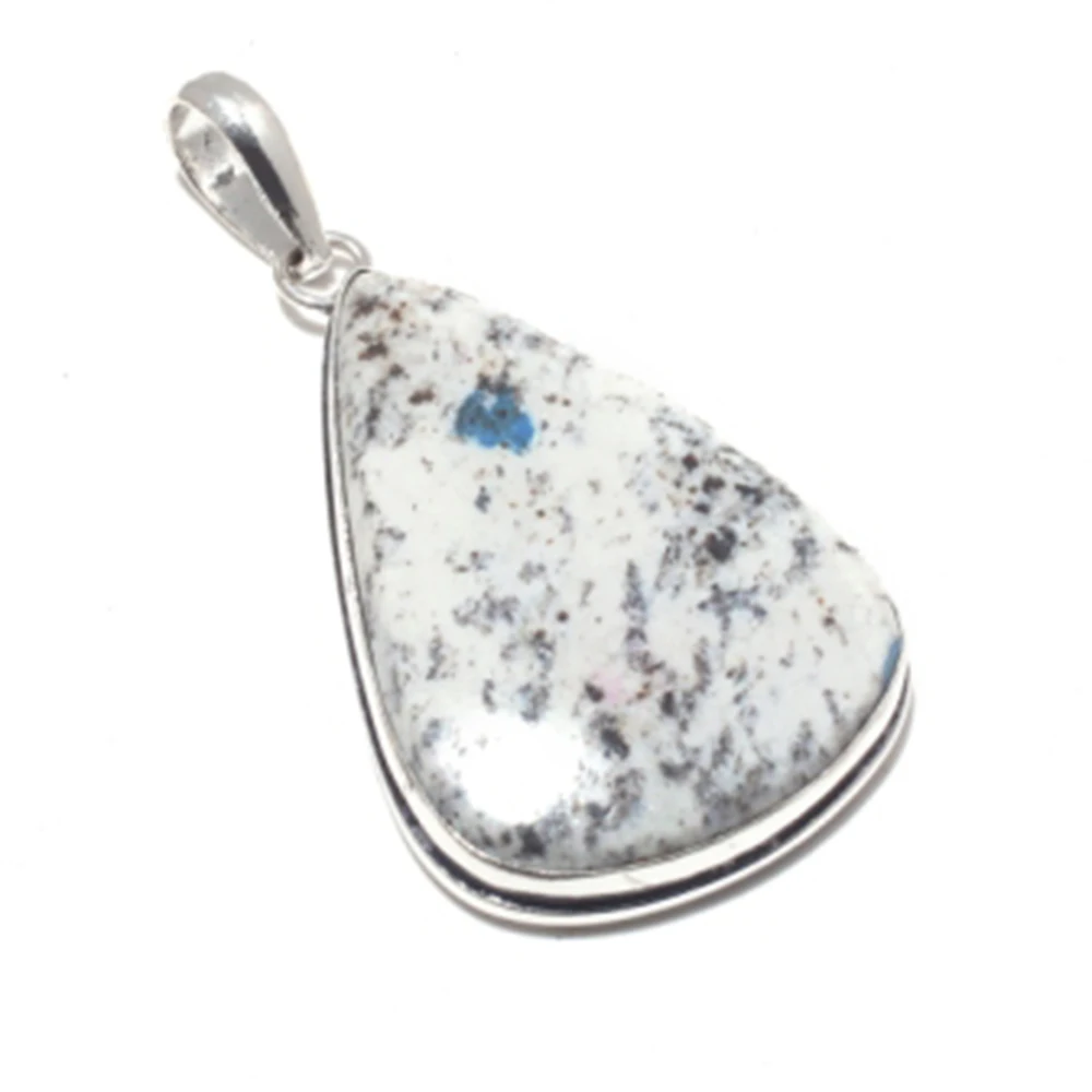 Серебристая подвеска K2 с покрытием из меди женская бижутерия ручной работы