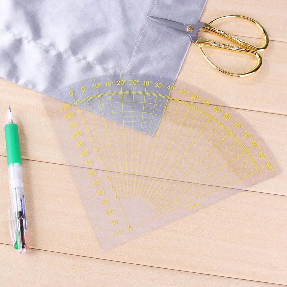 Fan Shape Ruler Foot Seam Quilting Patchwork Scrapbooking High Quality Measuring Tool Tailor Craft DIY Sewing | Канцтовары для