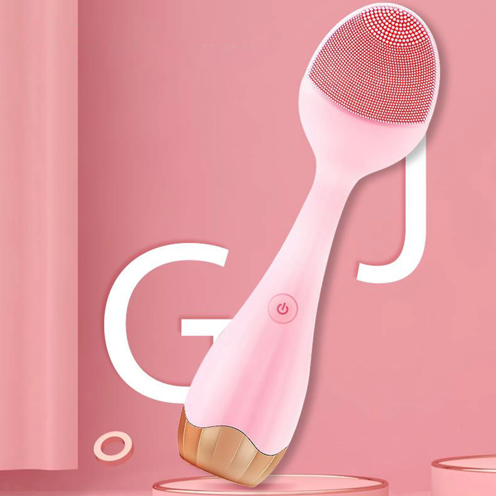 

Ультразвуковое моющее средство для лица, электрическое глубокое очищение, водонепроницаемое Силиконовое массажное средство