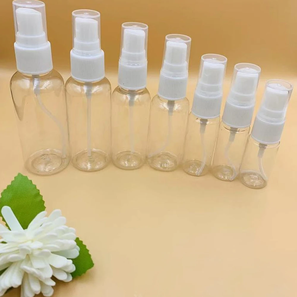 Portable Transparent Empty Spray Alcohol Bottle 10ml-100ml Refillable Mini Perfume Cosmetic Container Plastic Travel New | Дом и сад
