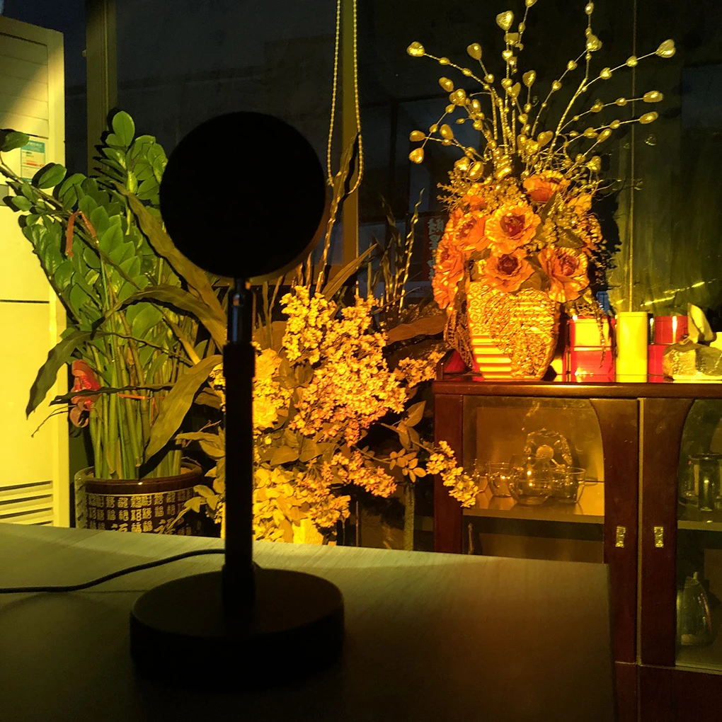 

Rainbow Sunset Projector Atmosphere Night Light Coffee Shop Projection Lights Children Bedroom Cute Night sunset projection lamp