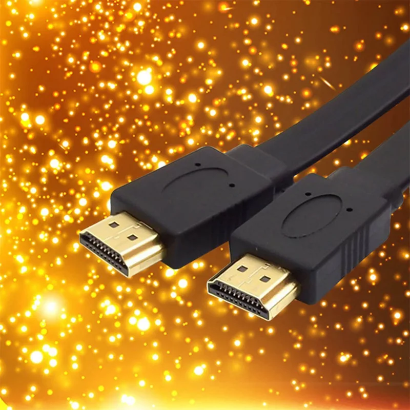 

1PC NEW 30cm Full HD Short HDMI Cable High Quality Support 3D Male to Male Plug Flat Cable Cord for Audio Video HDTV TV