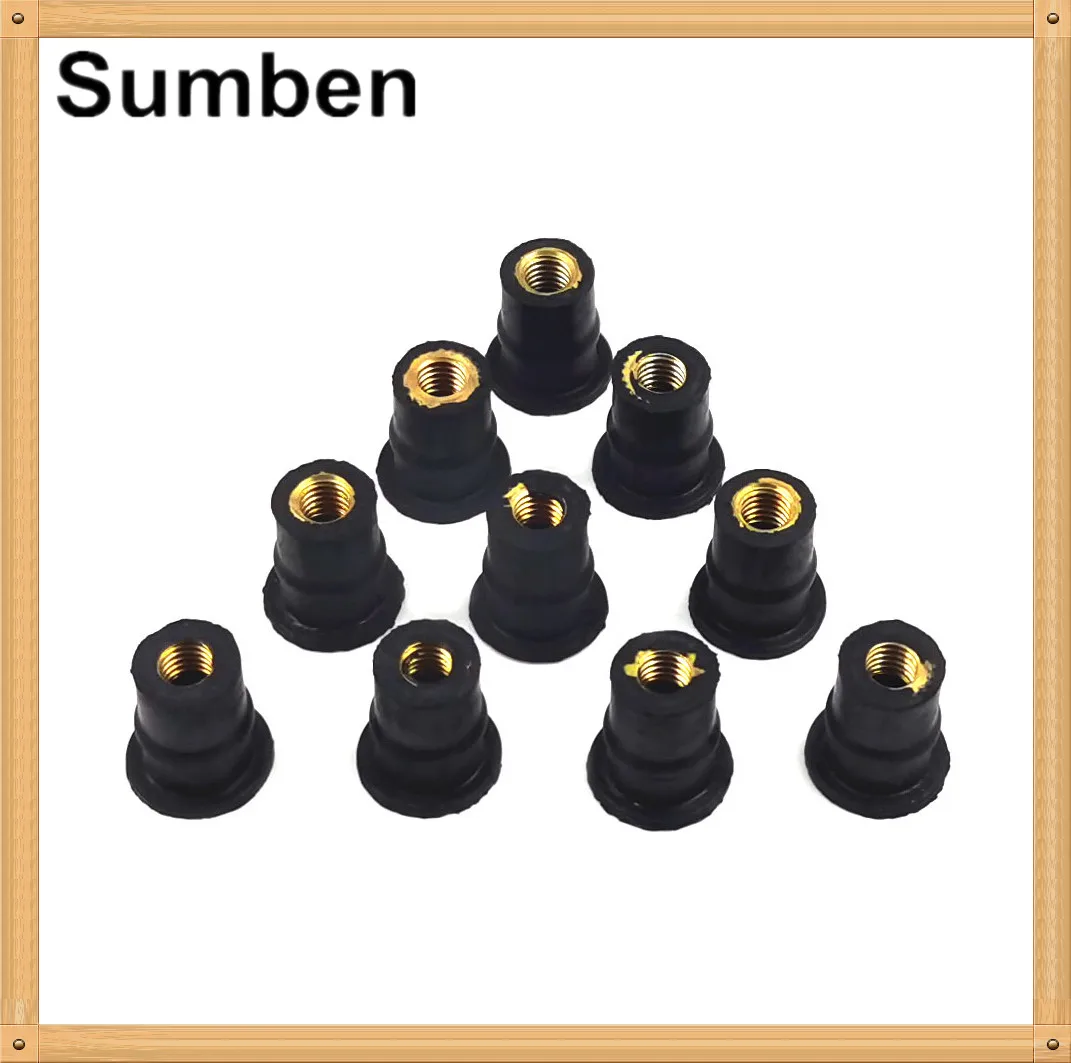 10 шт. M5 5 мм метрические резиновые гайки для ветрового стекла обтекатель лобового