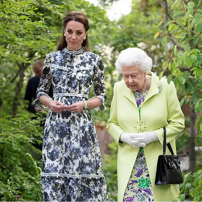 Винтажное длинное платье принцессы Kate с принтом элегантные трапециевидные