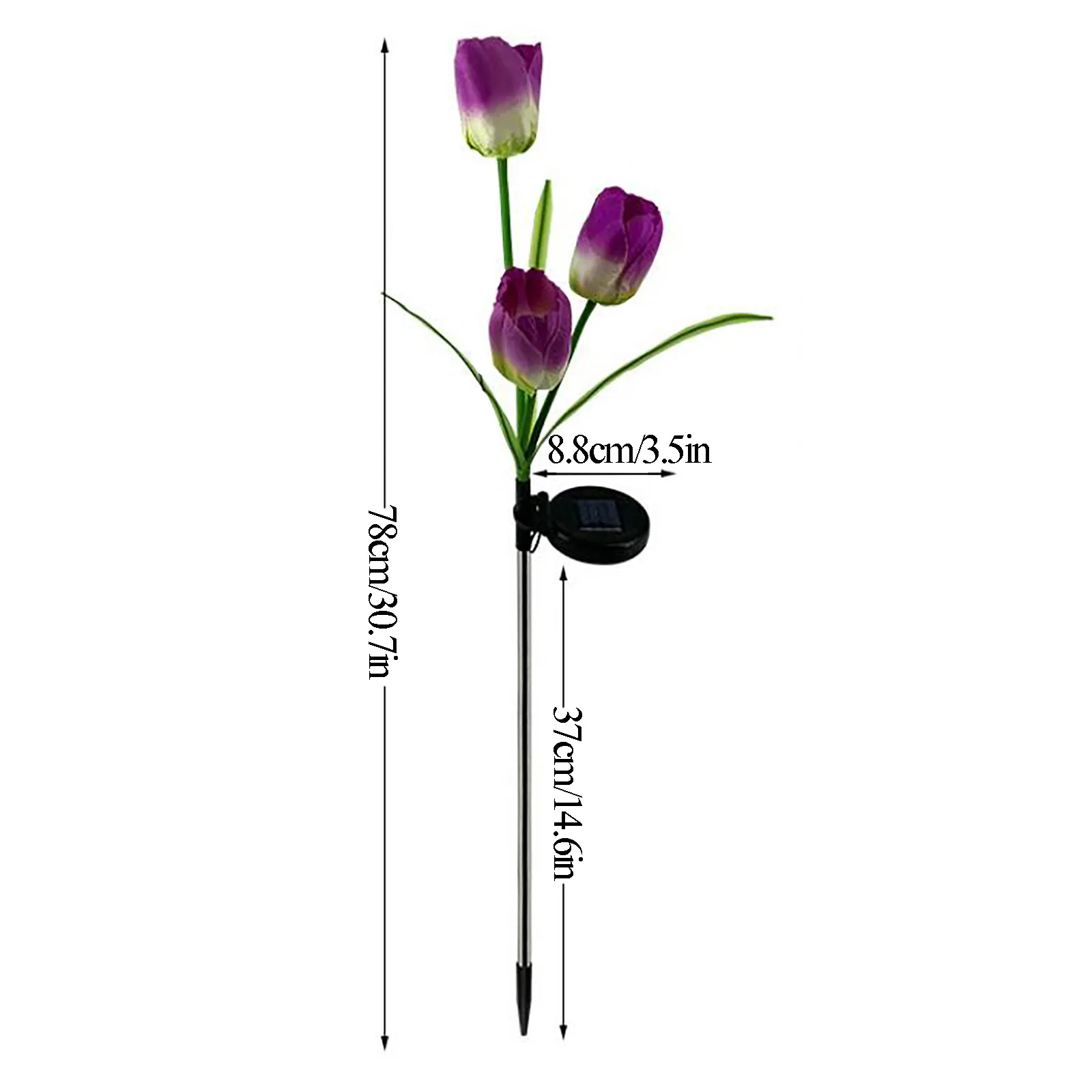 

Solar Flower Tu-lip Simulation Ground Lamp Led Lawn Lamp Outdoor Rose