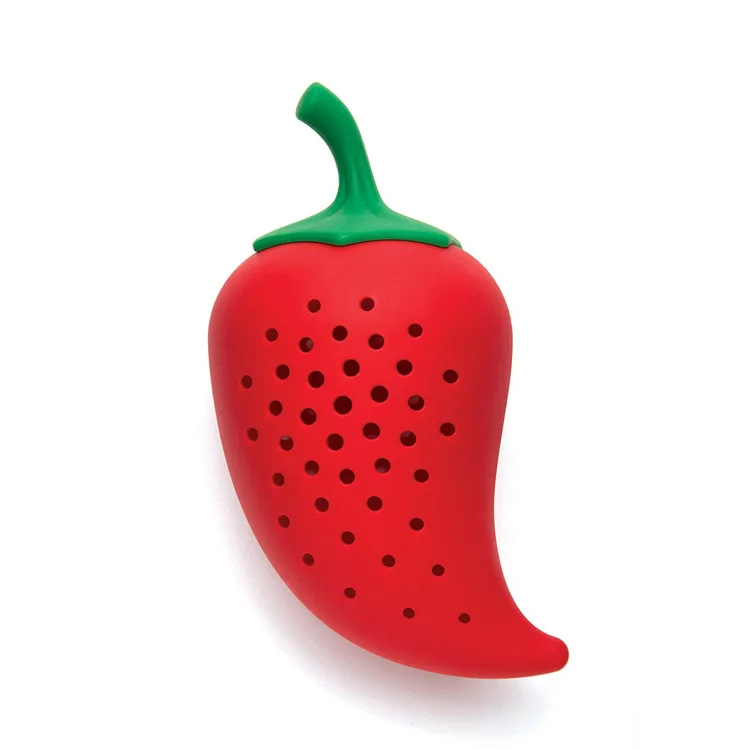 

Pepper Shape Spice Filter Silicone Tea Infuser Strainer Spice Chili Herbal Infuser Filter Tool Seasoning Kit Kitchen Accessories