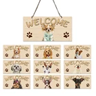Добро пожаловать деревянные таблички собака деревянные знаки дружба животные Декор животных подвесной знак для собаки Конура дверь для гостиной декоративные таблички