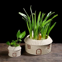tujia courtyard imitation stone flowerpot special basin for acorus calamus hydroponics ceramic water lily bowl large