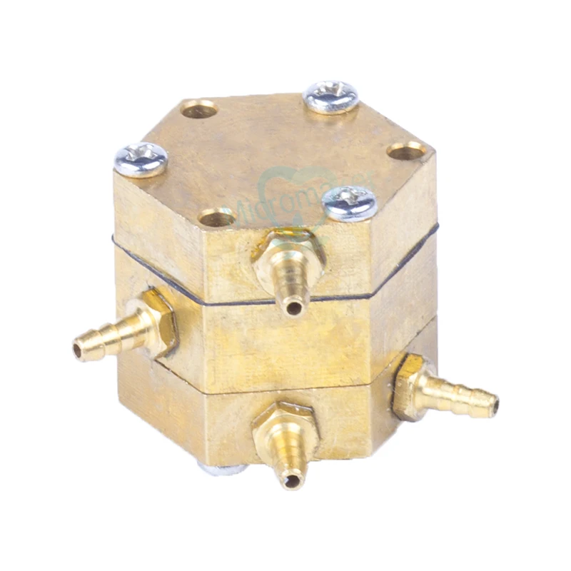 Стоматологический шестигранный водяной воздушный клапан медь 3 мм 4 разъема