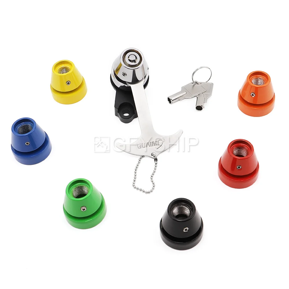 

Universal Motorcycle Helmet Lock Bloqueo De Casco 22mm 7/8" Handlebar Mount For Honda For Kawasaki For BMW For Yamaha For Ducati