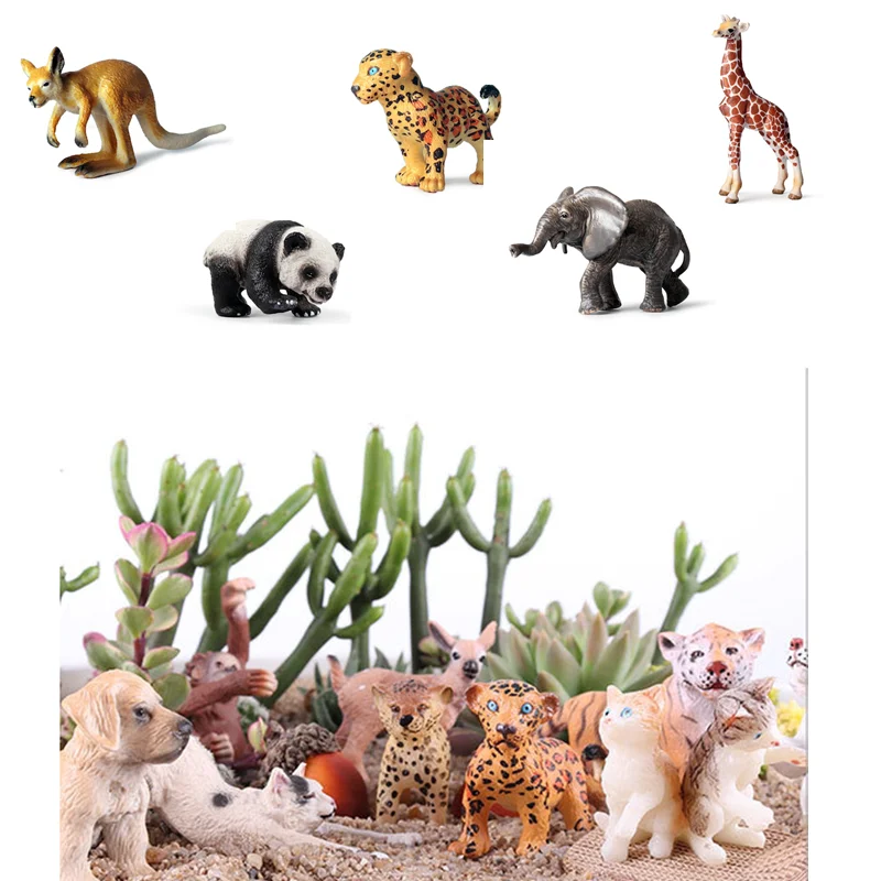 Имитация леса дикие пластиковые фигурки животных модель альпака вартог чимпанзе