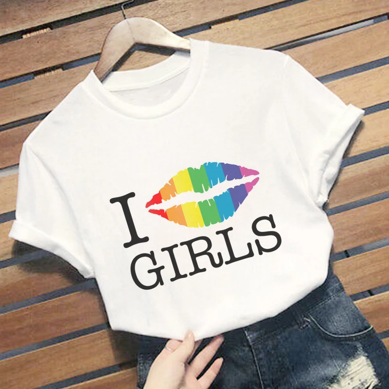 Радужный Флаг ЛГБТ 90s Графический Футболка для женщин гей Прайд рубашка Ретро