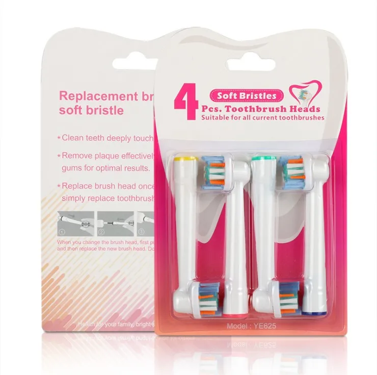 Насадки для электрической зубной щетки 4 шт. совместимы с гигиеной полости рта B