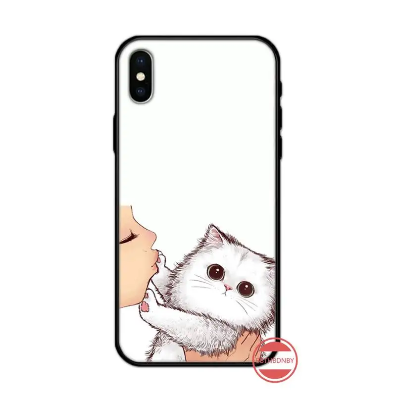 

Don't kiss My Cat cute animal Phone Case for iPhone 11 12 pro XS MAX 8 7 6 6S Plus X 5S SE 2020 XR Anti-fall protective funda