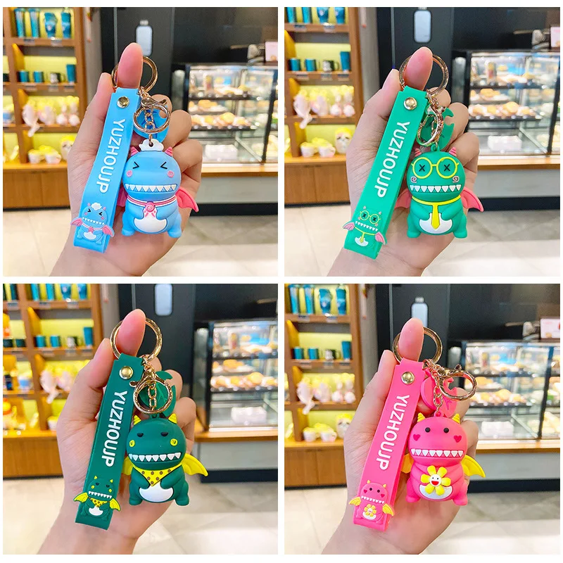 

Cartoon Dinosaur Key Chain Cute Creative Popular Animal Key Ring Children's Couples Bag Best Gift Jewelry Key Accessories