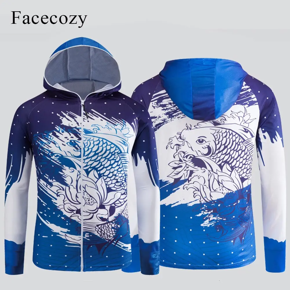 Мужская дышащая быстросохнущая куртка Faceoczy тонкая спортивная на молнии с