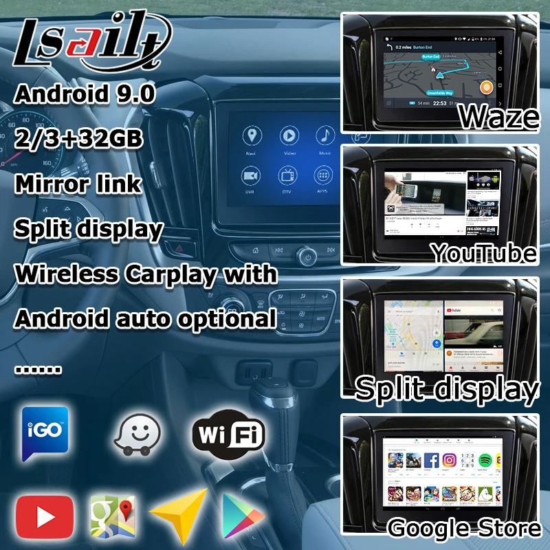 Коробка интерфейса Android / carplay для Chevrolet Traverse 2016 GPS навигация видео интерфейс mylink CUE