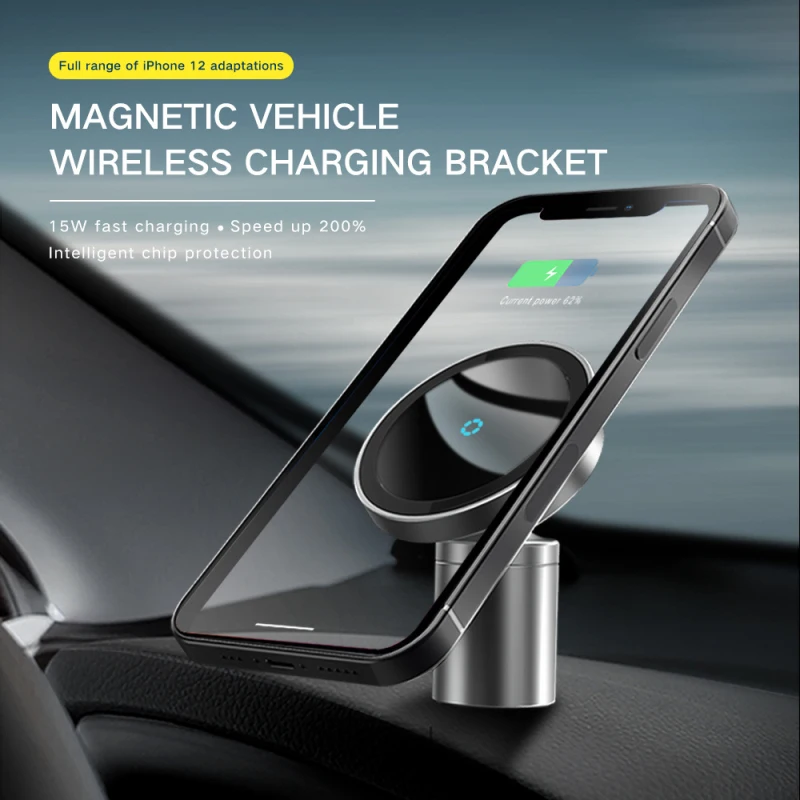 Магнитная беспроводная автомобильная подставка для Iphone 12 Pro Max 15 Вт | Мобильные