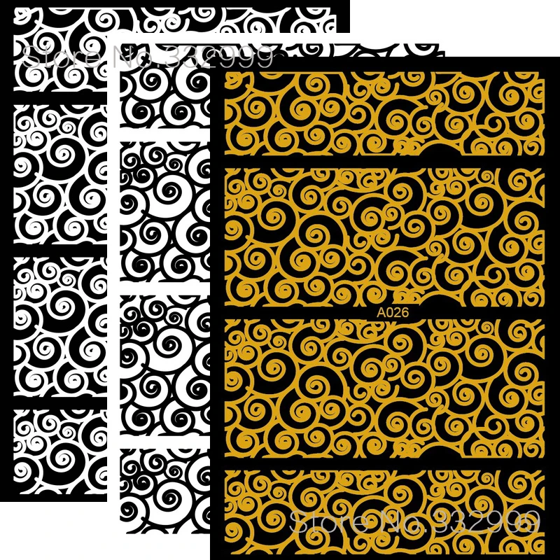 Новый дизайн маникюра украшение золотые 3D наклейки для ногтевого дизайна