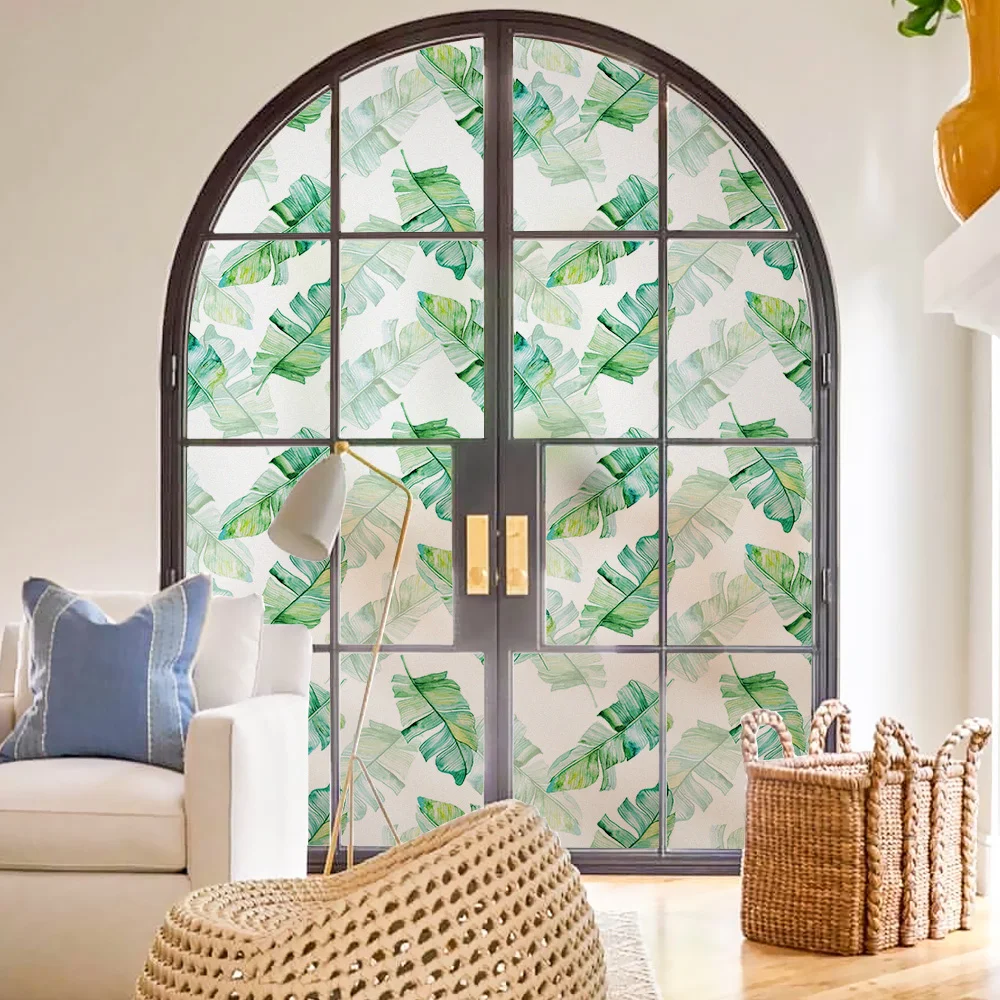 DICOR 2 м/компл. декоративная оконная Пленка Конфиденциальности свежие листья