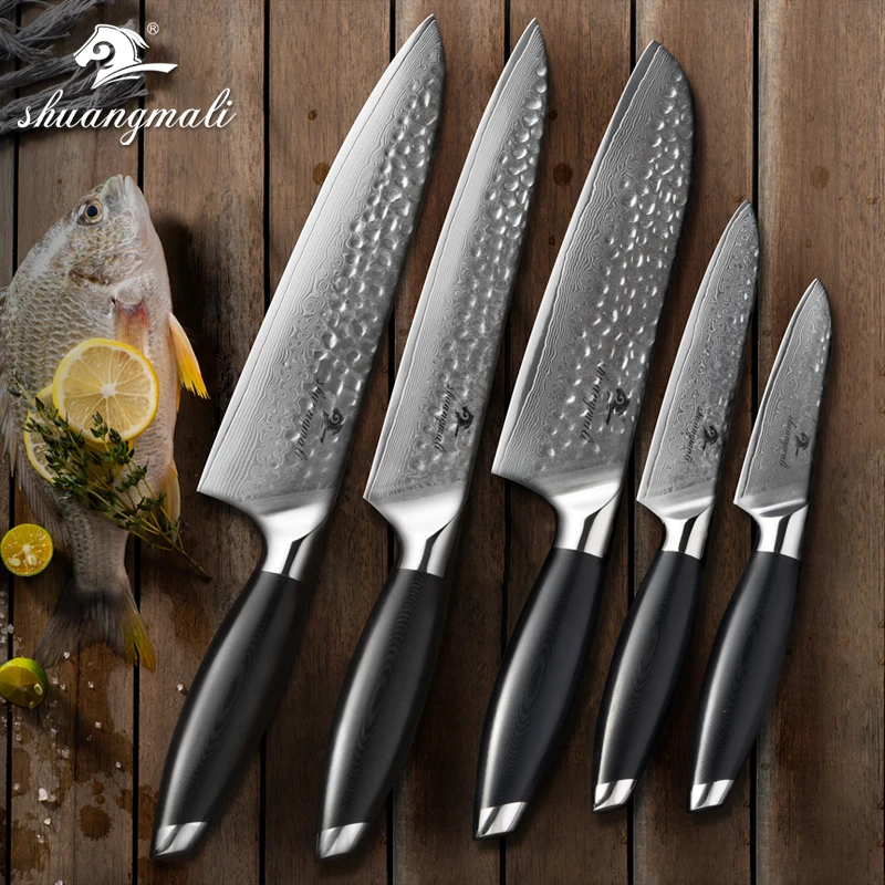 Нож поварской из дамасской стали 8 дюймов с рукояткой G10 | Дом и сад