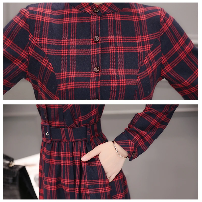Женское весенне осеннее офисное платье для работы повседневное клетчатое с