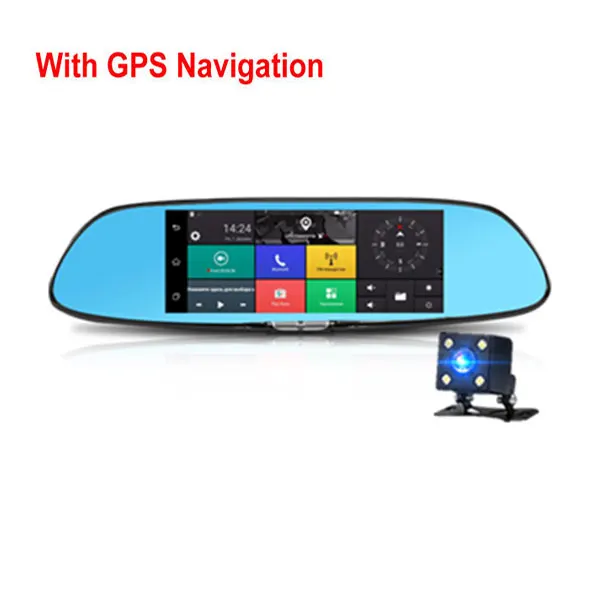 3g gps навигация автомобильный видеорегистратор " сенсорный экран Автомобильная камера зеркало заднего вида Android 5,0 Bluetooth Wifi 1080P видео рекордер видеорегистратор - Название цвета: With GPS navigation