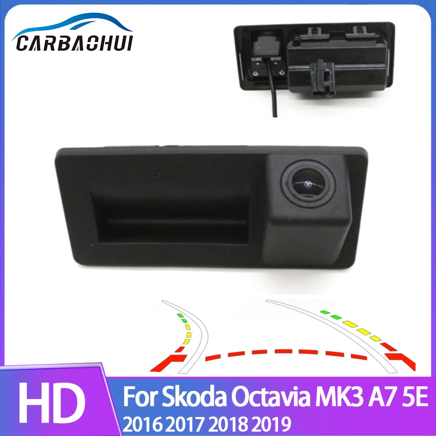 

CCD HD Car Trunk Handle Rear View Camera For Skoda Octavia MK3 A7 5E 2016 2017 2018 2019 Night Visioin Backup camera Night Visio