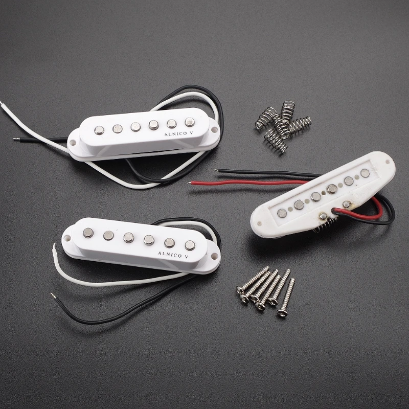 Pickup Mini Pickups Guitar Neck/Middle/Bridge Cream Strat Squier Electric Set White Color | Спорт и развлечения