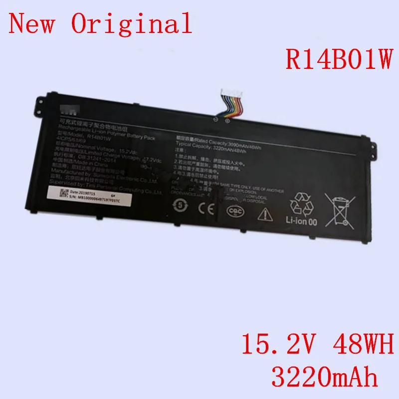 新オリジナルノートパソコンのリチウムイオンバッテリーr14b01w Xiaomi Redmibook 14 15 2v 48wh 32mah