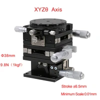 xyzr axis 4040mm v type 4 axis trimming platform manual linear stage bearing tuning sliding table plt40 m