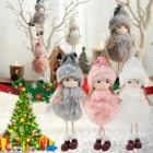 Рождественские декорации-3 шт. Рождественский плюшевый ангел, подвеска, Рождественская елка, Декор, маленький ангел, подвеска, рождественские украшения