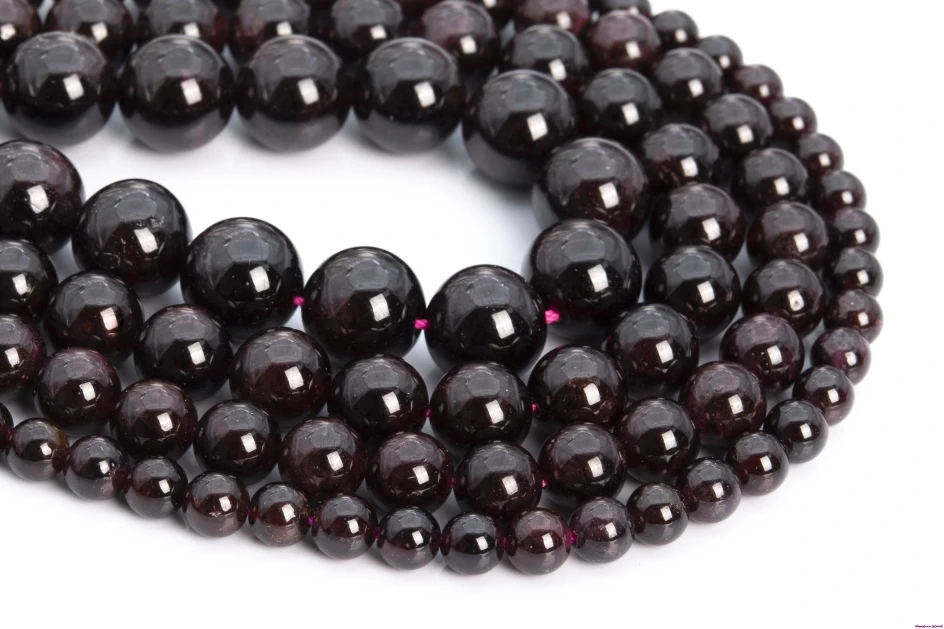 Натуральные винно-красные гранатные бусины класса АА круглой формы 6 мм 8-9 10 для