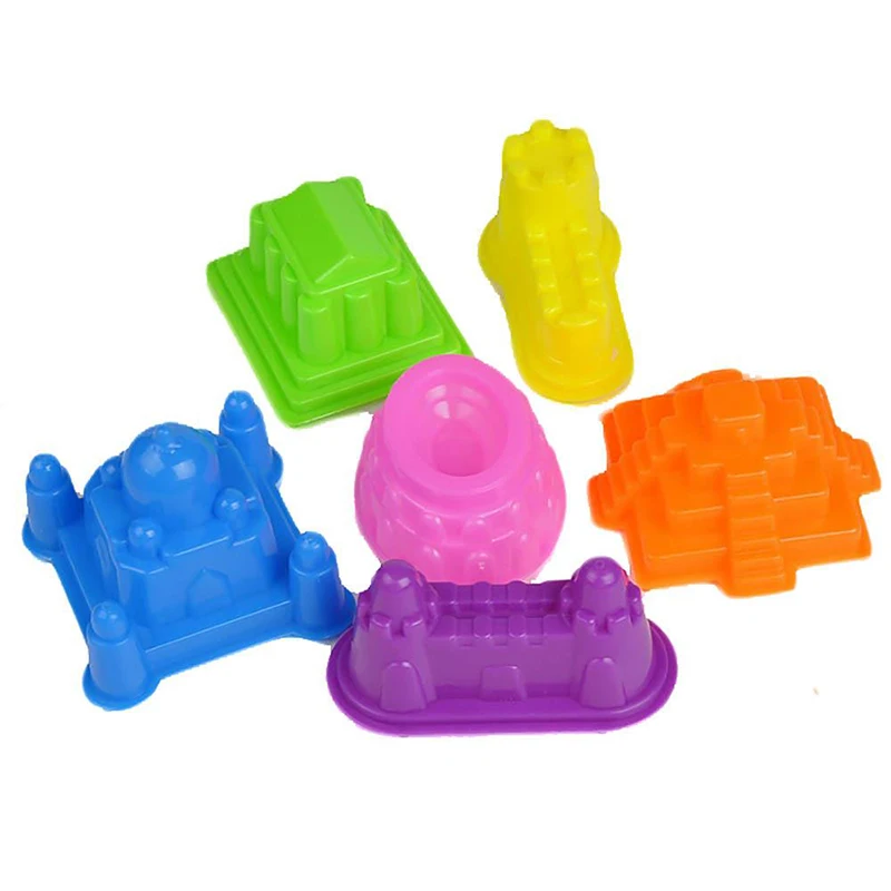 

6 Pcs/Set Play Sand Outdoor Toys for Children Summer Seaside Beach toy Baby Building Sand Castle Mold Kids Model Tools Sets