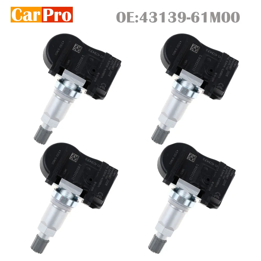 4 шт. датчик давления в шинах TPMS 43139-61M00 4313961M00 43130-61M00 для Suzuki Vitara SX4 S-cross Ignis Baleno Swift Jimmy