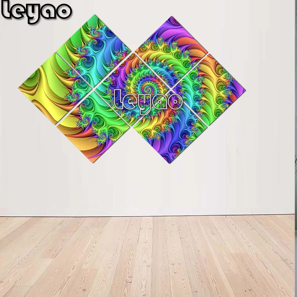 

Full Drill Square Round Diamond Embroidery Diy Diamond Painting Colorful Flower Mosaic Gift Rhinestone Home Decor Handmade 7pcs
