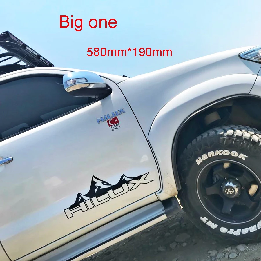 

Custom Car Sticker Fit For Toyota Hilux Revo Vigo Hilux Mountain Racing Door Tailgate Stripe Graphic Vinyl Car Decals