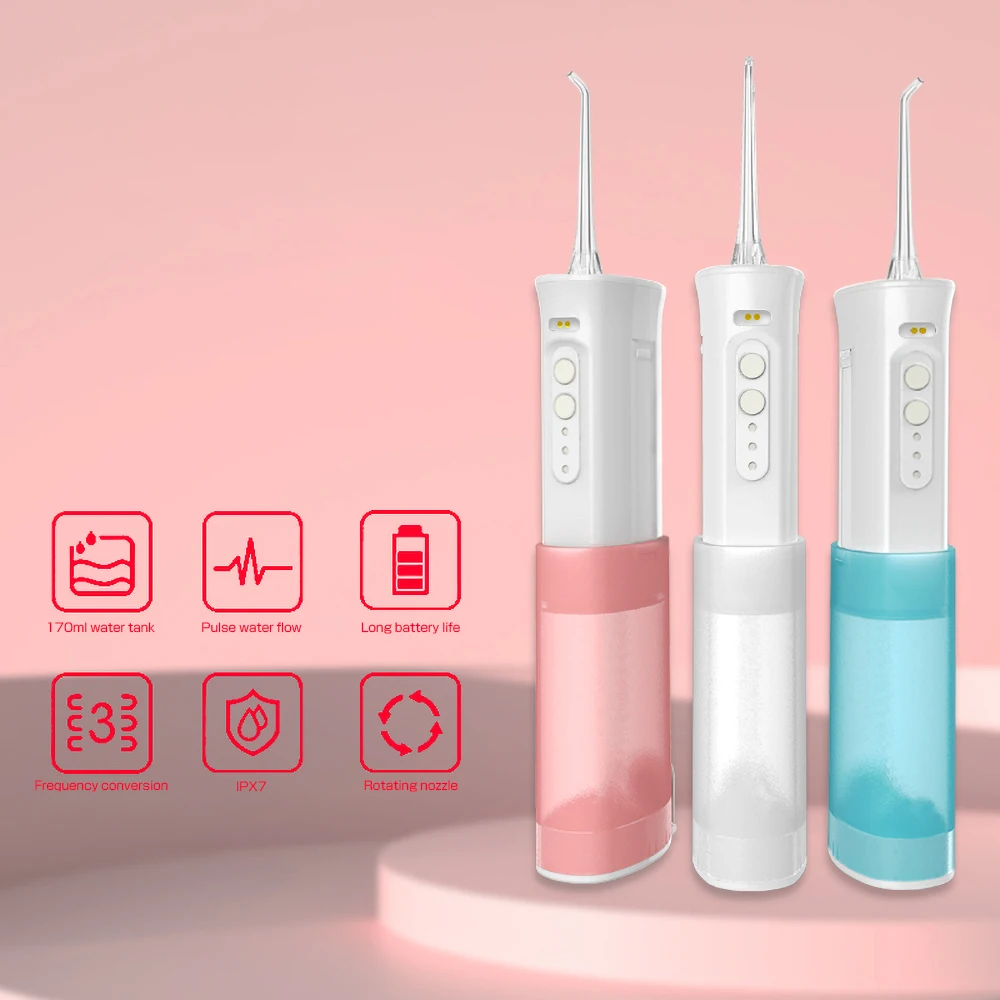 

ENPULY Portable Oral Irrigator Dental Irrigator Teeth Water Flosser Ultrasonic Tooth Cleaner Waterpulse Tank Nozzles For xiaomi