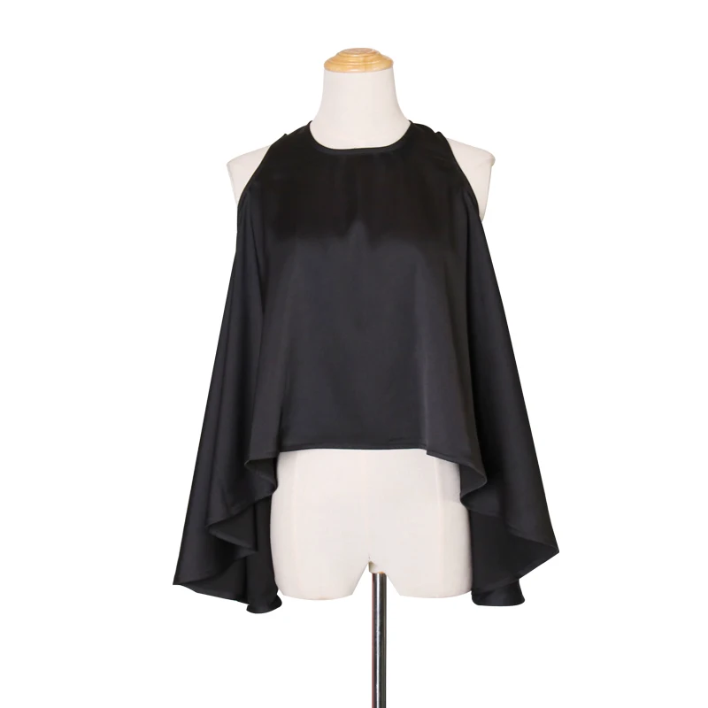 Женская блузка без рукавов GALCAUR свободная с открытыми плечами и асимметричными