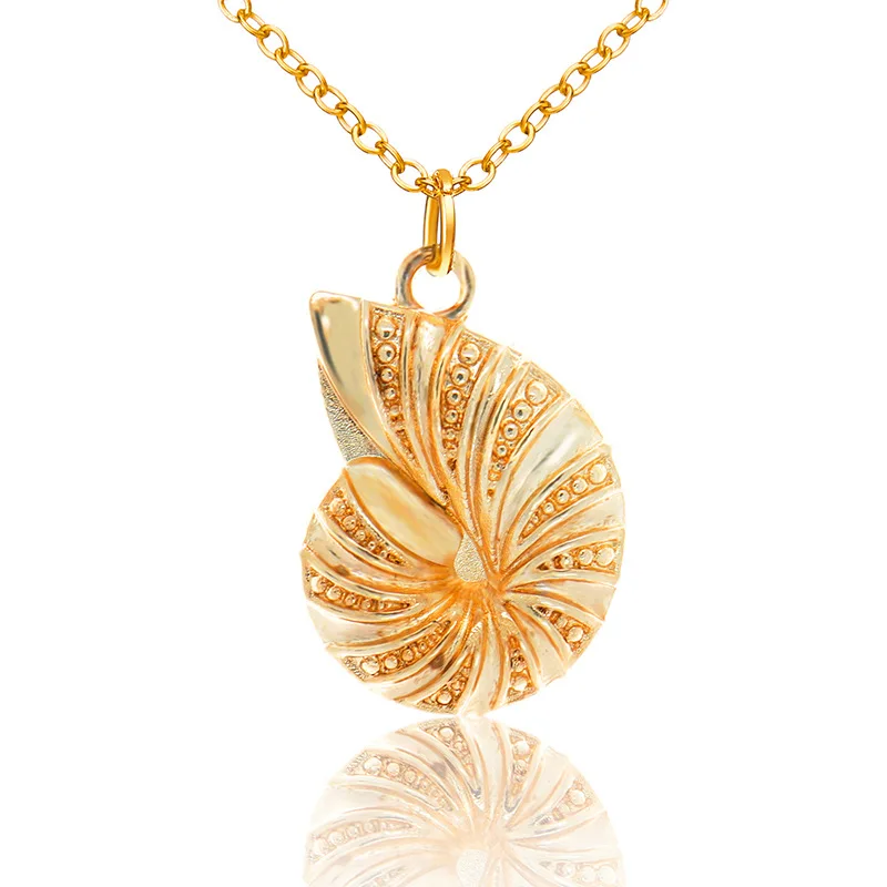 Женское Ожерелье из коровьей ракушки ожерелье золотого цвета с