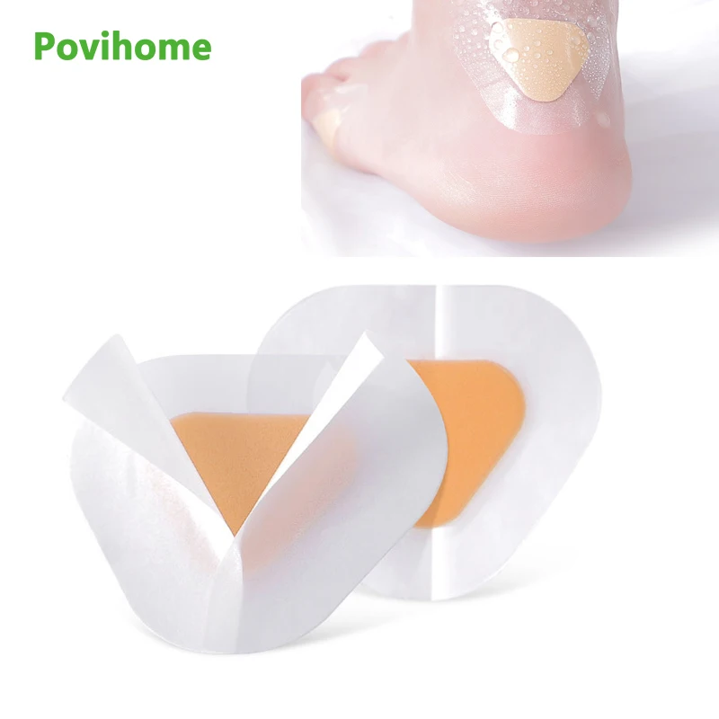 

4pcs Triangular Foot Heel Stickers Anti-abrasion Stickers Feet Abrasion Stickers Thickening Half Size Patch Foot Care